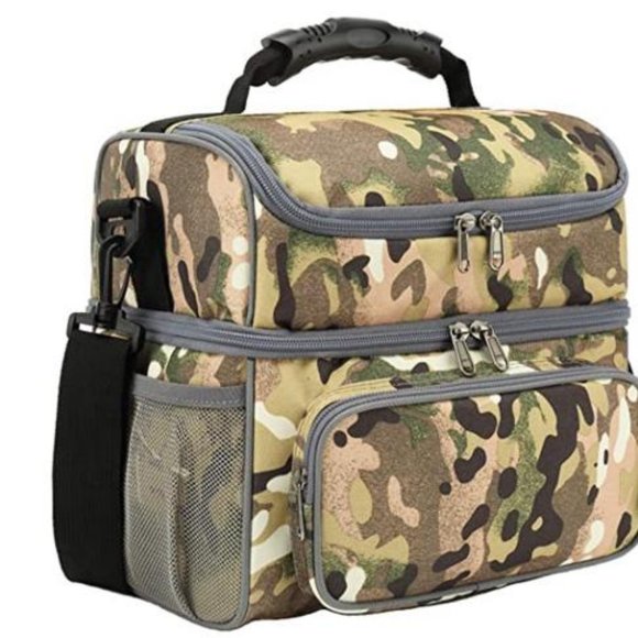 FLAPI Double Cooler Insulated Lunch Bag - Picture 1 of 4